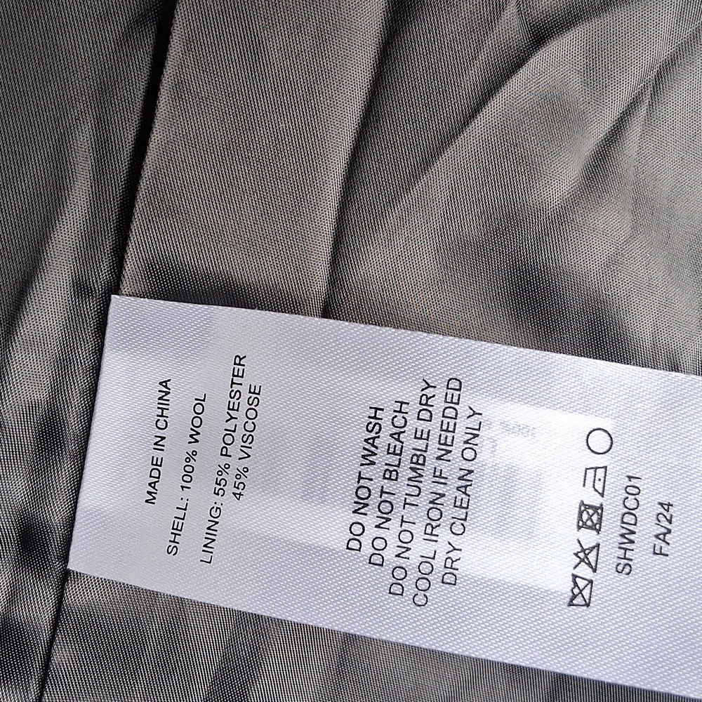 Quince 100% Merino Wool Shawl Collar Long Coat Black M - Picture 11 of 15